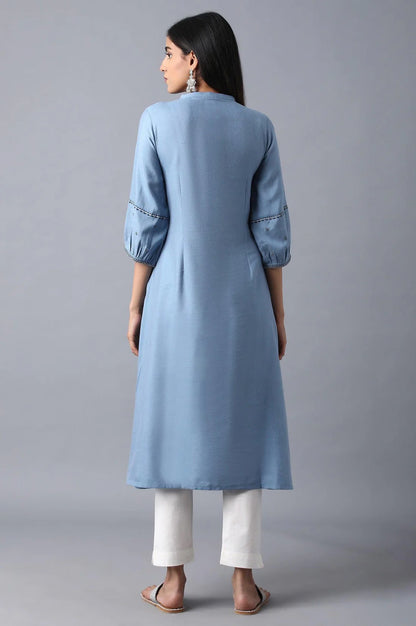 Denim Blue A-Line kurta
