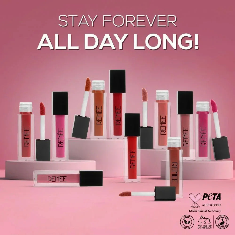 Stay Forever Matte Liquid Lipsticks Combo of 10, 1ml each