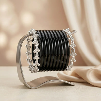 Transparent Glass Bangles with Ghungroo Charm