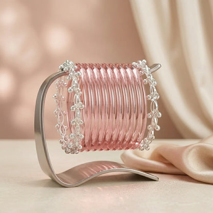 Transparent Glass Bangles with Ghungroo Charm