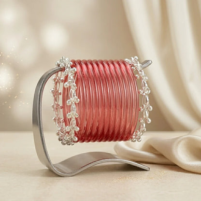 Transparent Glass Bangles with Ghungroo Charm