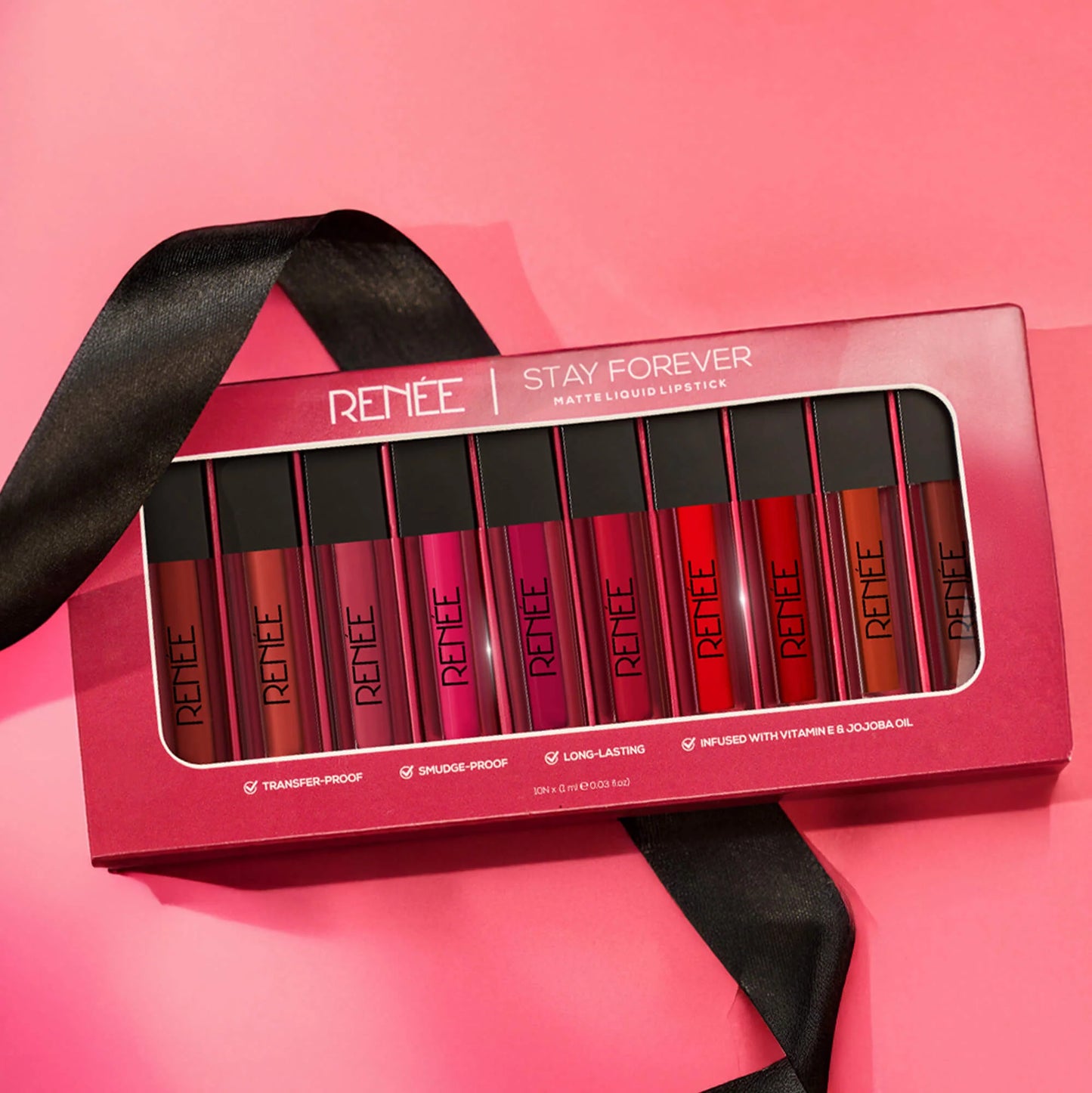 Stay Forever Matte Liquid Lipsticks Combo of 10, 1ml each