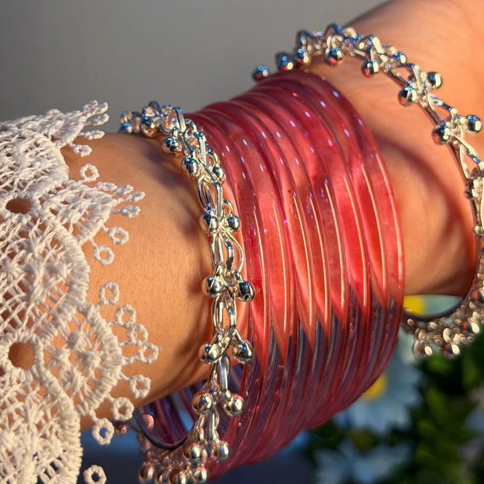 Transparent Glass Bangles with Ghungroo Charm