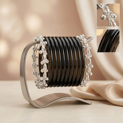 Transparent Glass Bangles with Ghungroo Charm