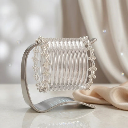 Transparent Glass Bangles with Ghungroo Charm